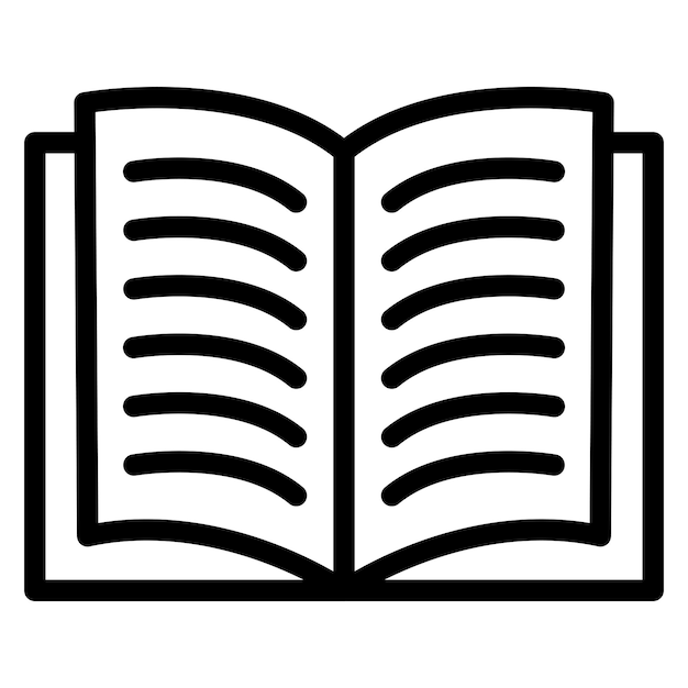 Disegno vettoriale Open Book Icon Style
