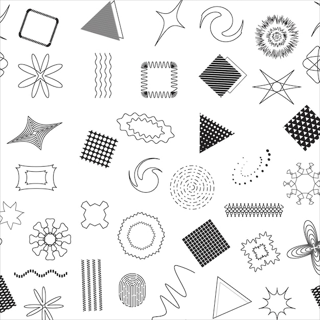 Disegno vettoriale senza giunture Forme e figure geometriche semplici EPS 10