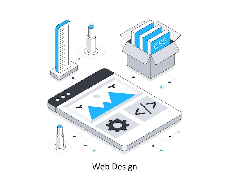 Vettore disegno web isometrica illustrazione di stock eps 10 file