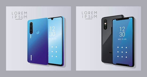 Dispositivi smartphone mockup.