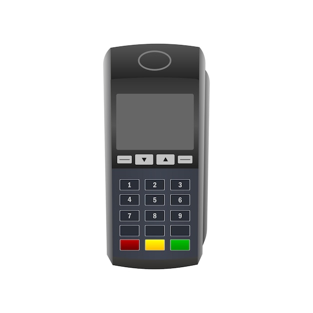 dispositivo di pagamento Pagamento riuscito Transazione approvata terminale POS illustrazione vettoriale