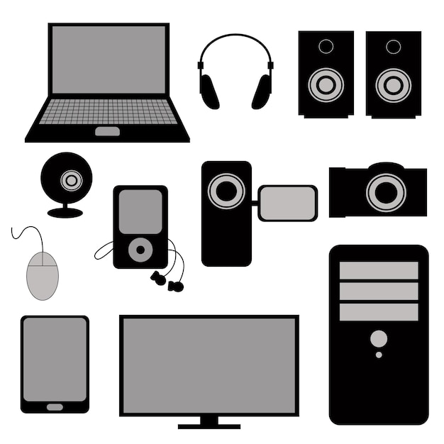 Dispositivo elettronico Insieme di immagini isolate