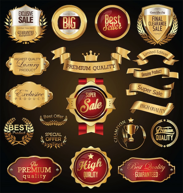 distintivi d&#39;oro