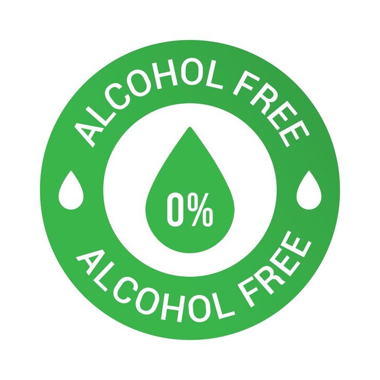Distintivi vettoriali simbolo icona senza alcool
