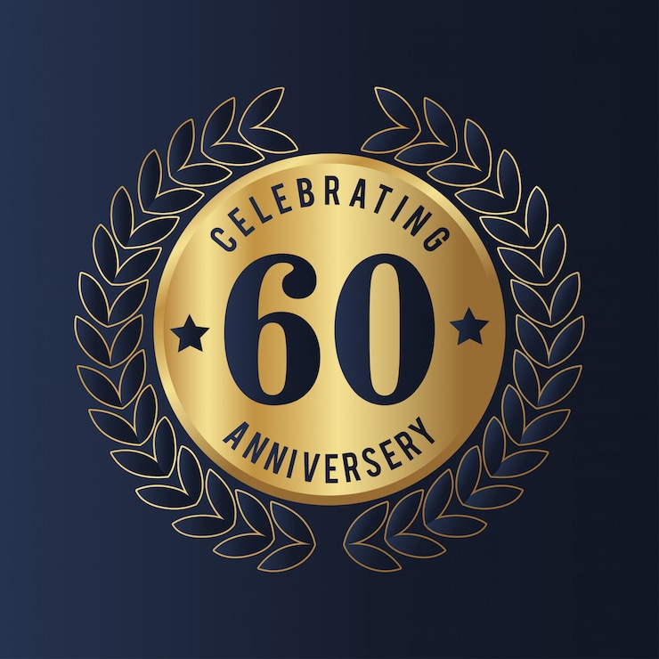 Vettore distintivo di 60 anni