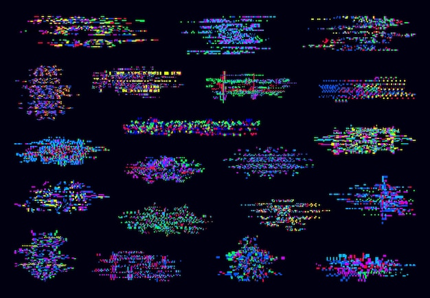 Distorsione glitch dello schermo con rumore di colore