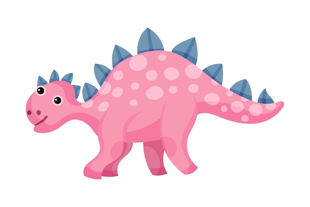 Divagante dinosauro con corna come antica illustrazione vettoriale di rettili