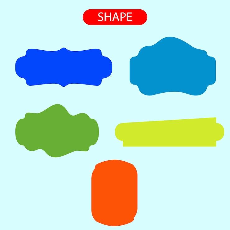 Vettore diverse forme geometriche colorate per bambini gioco educativo divertente per bambini attività prescolare