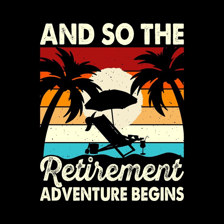 Divertente pensione di pensione Retro vintage T-shirt di pensione