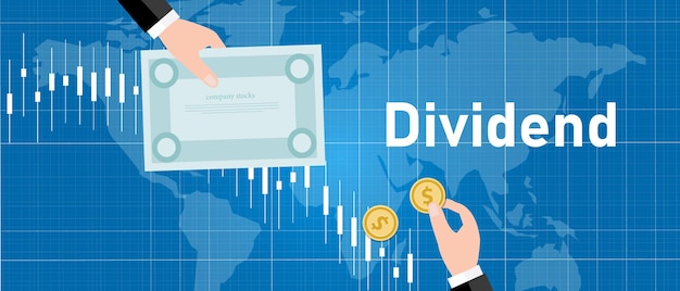 Dividendi quota di profitto delle società di borsa per i redditi degli investitori interessati