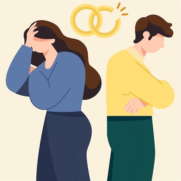 Divorzio illustrazione concetto