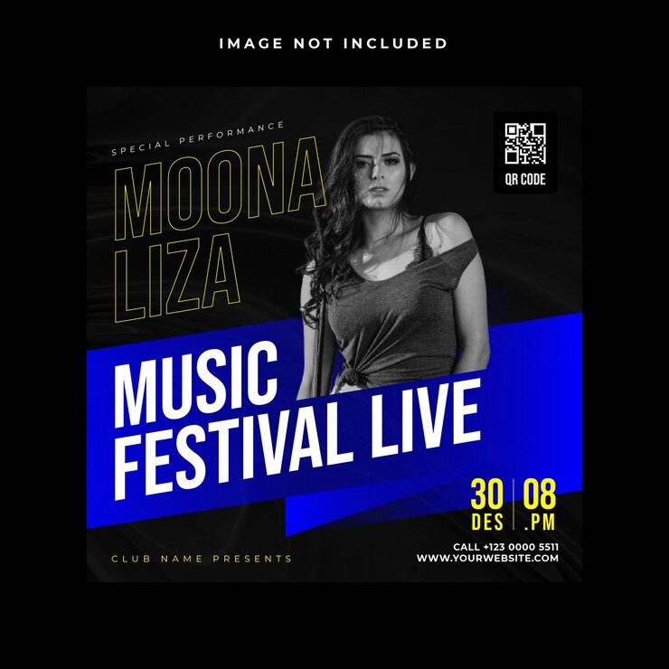 Vettore dj party con modello di post sui social media dal vivo di musica