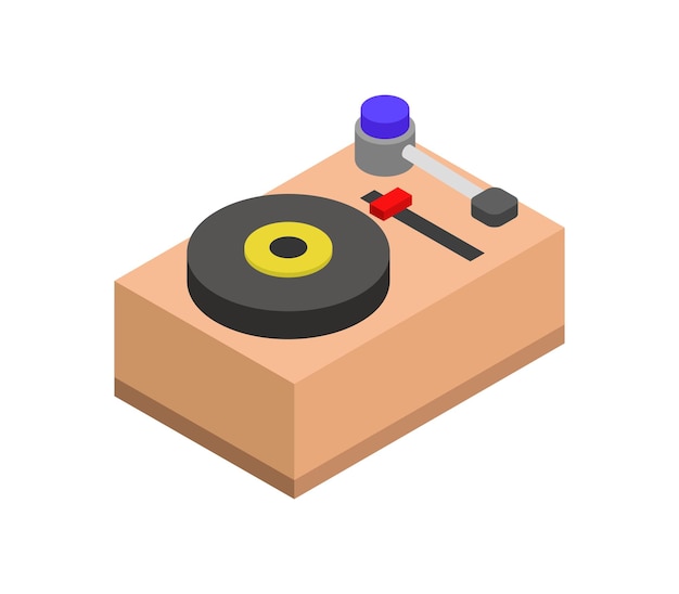 Dj player isometrico