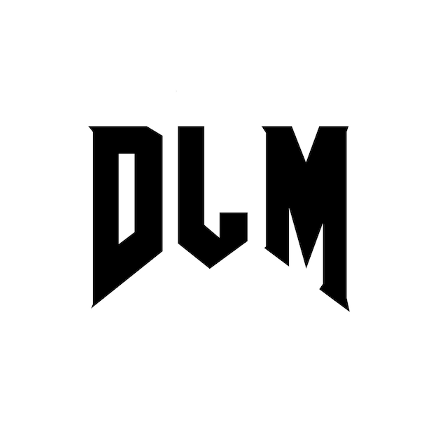 DLM letter logo design per società tecnologica DLM logo design combinazione di colori bianco e nero DLM logo DLM vettore DLM design DLM icona DLM alfabeto DLM tipografia logo design