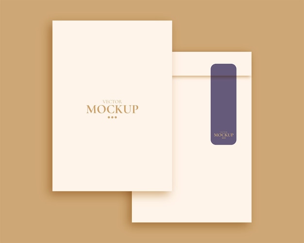 Documento aziendale vettoriale e file vettoriale mockup di busta