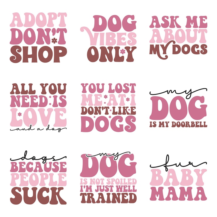 Vettore dog retro svg design e download digitale