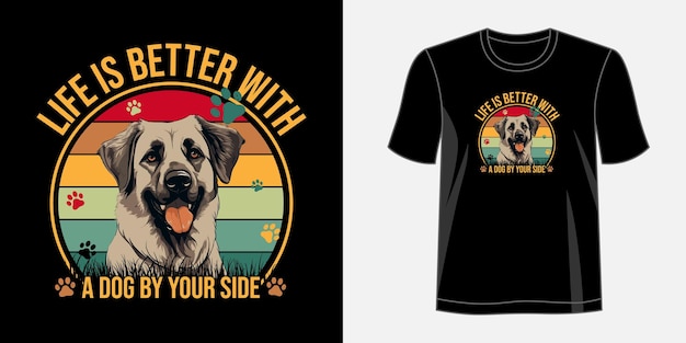 Dog Tshirt Design Dog cita il design della maglietta