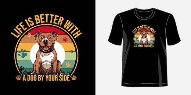 Dog Tshirt Design Dog cita il design della maglietta