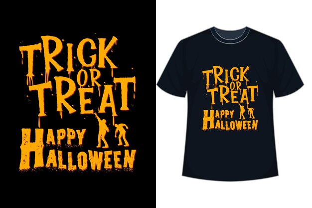 Dolcetto o scherzetto, Happy Halloween, illustrazione, design di t-shirt di Halloween.