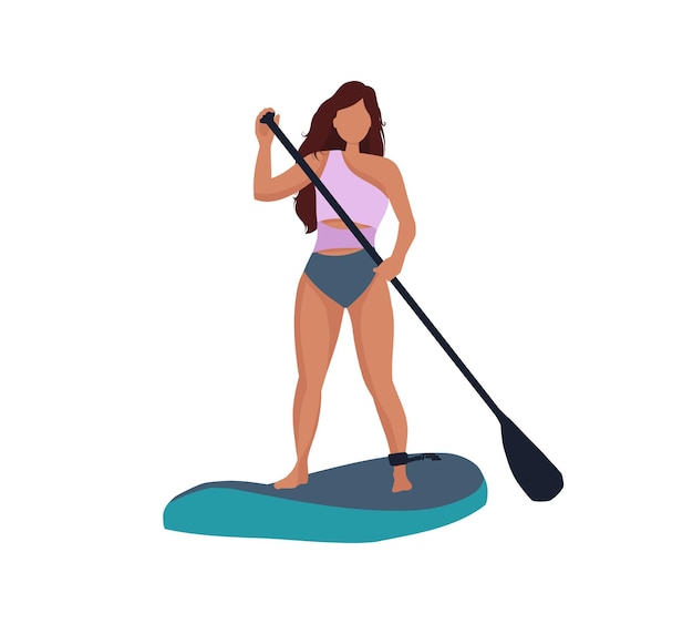 Donna a bordo del SUP