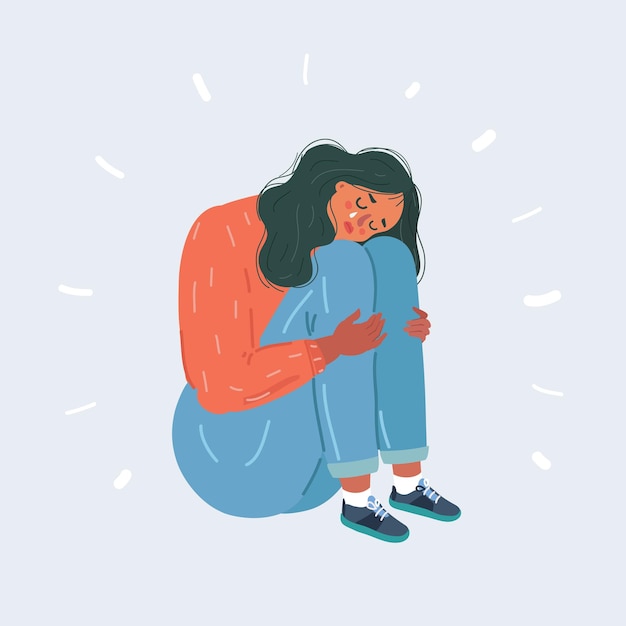 Donna che soffre di depressione