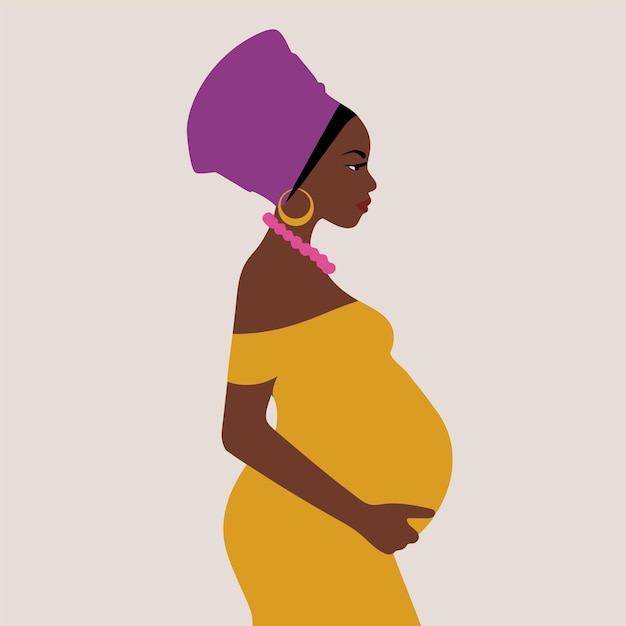Donna incinta africana