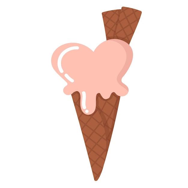 Doodle clipart palline di gelato dolce