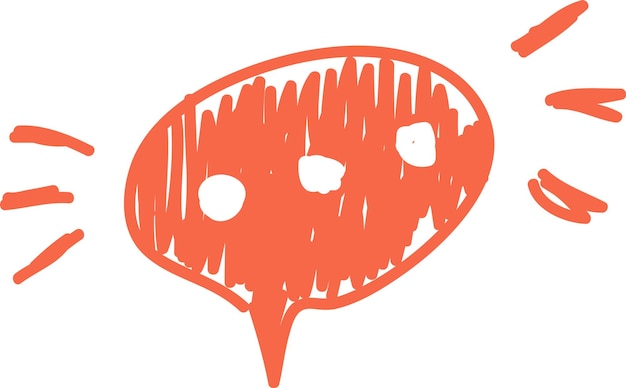 Doodle di icone di chat disegnate a mano