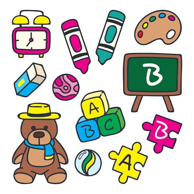 Doodle di oggetto asilo carino