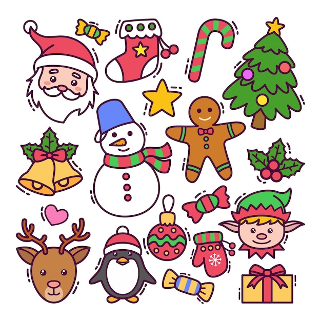 Doodle set di Natale
