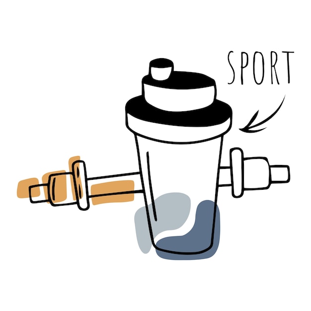 Doodle shaker e sport con manubri