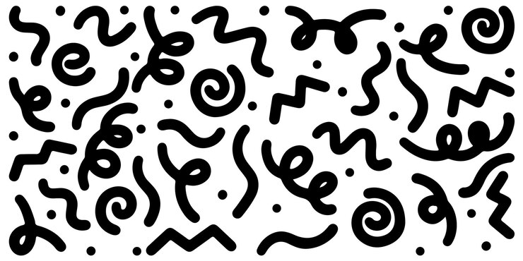 Vettore doodle stile schizzo di semplice scarabocchio infantile su sfondo bianco per il concept design