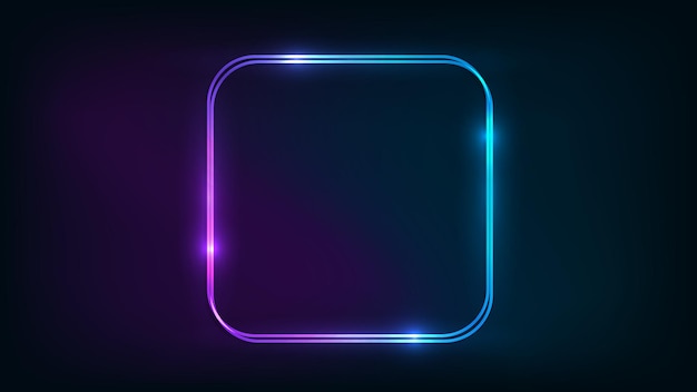 doppia cornice al neon con effetti luccicanti