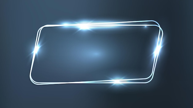 doppia cornice al neon con effetti luccicanti