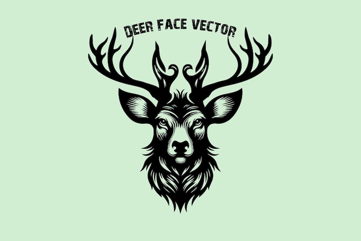 Vettore download gratuito del file vettoriale di illustrazione della faccia di cervo