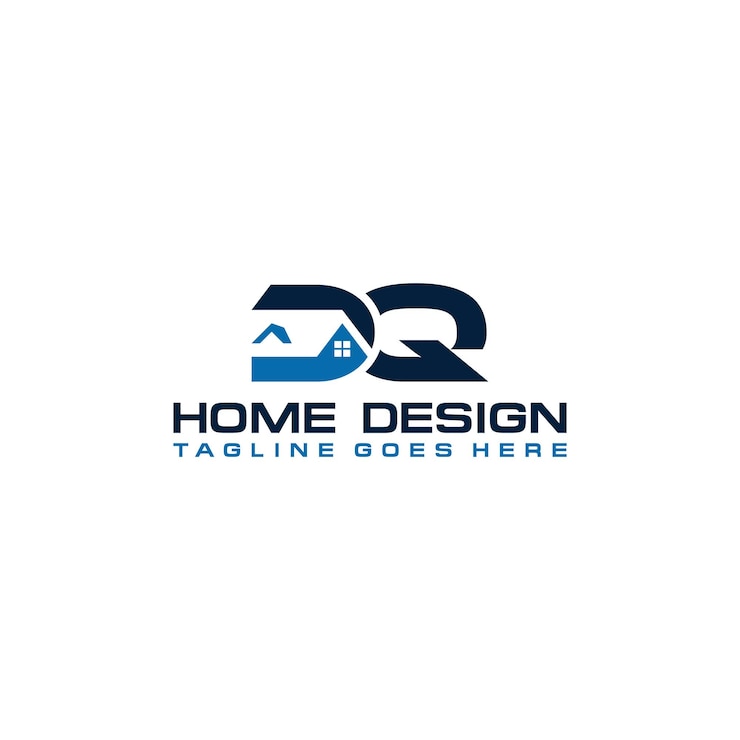 Vettore dq disegno vettoriale iniziale del logo per la casa o il settore immobiliare
