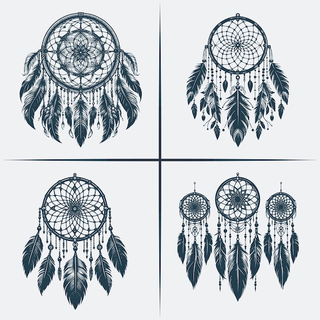 Dreamcatcher SVG silhouette vettoriale file bundle