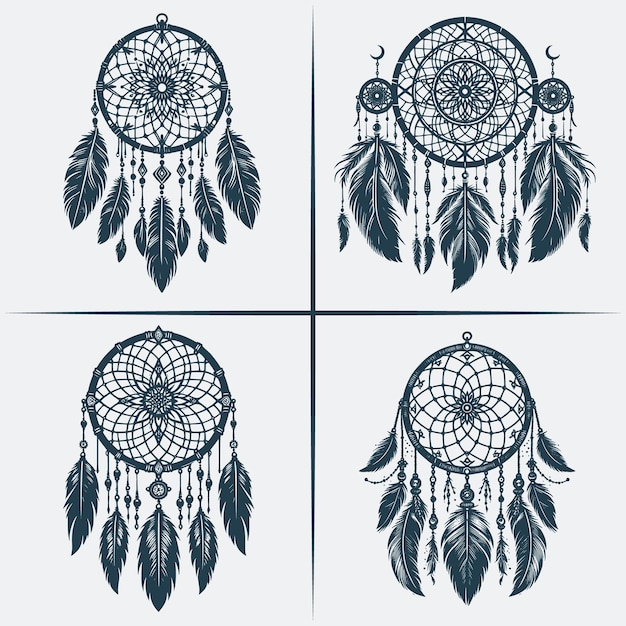 Dreamcatcher SVG silhouette vettoriale file bundle