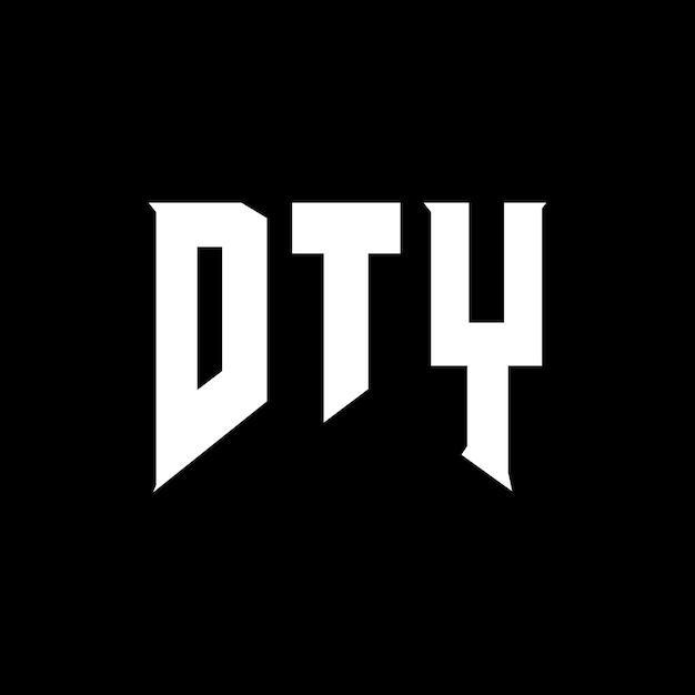 DTY letter logo design per società tecnologica DTY logo design combinazione di colori bianco e nero DTY Logo DTY vettore DTY design DTY icona DTY alfabeto DTY tipografia logo design