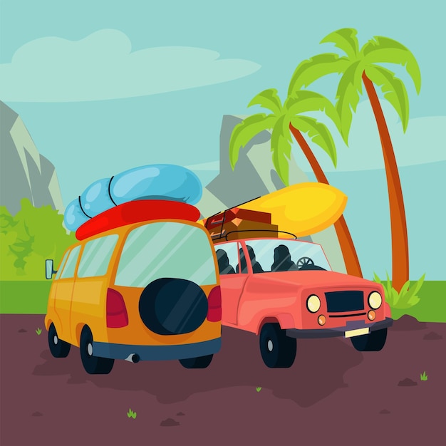 Due auto sulla spiaggia