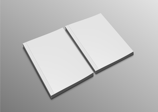 Due cataloghi vuoti riviste o libri Mockup