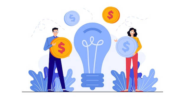 Due persone stanno parlando di un'idea e di una strategia di investimento