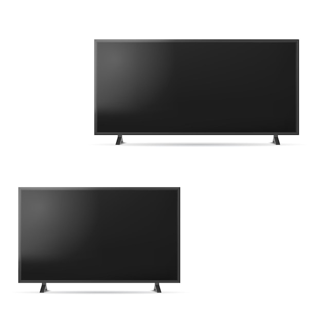Due televisori a schermo piatto uno più grande e uno più piccolo Vector