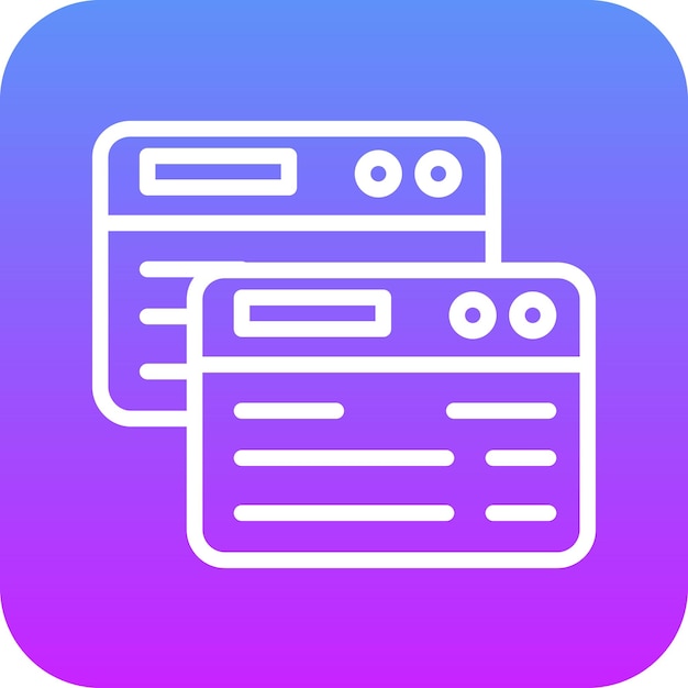 Duplicare l'icona vettoriale del browser dell'icona SEO e SEM