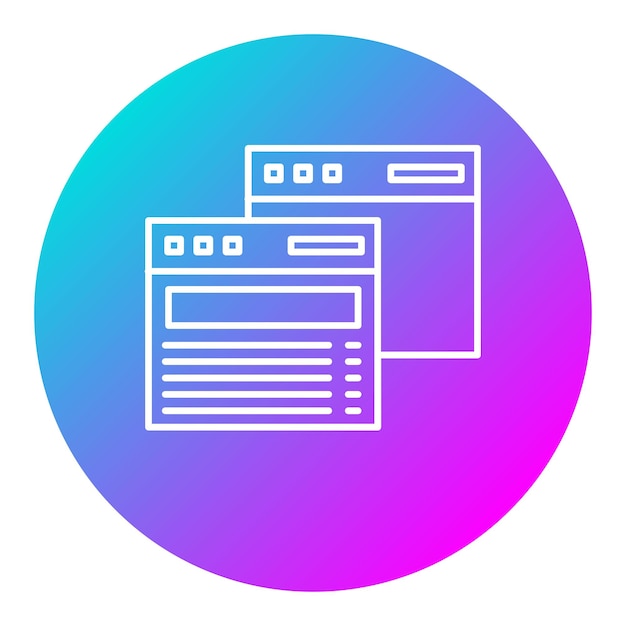 Duplicare l'icona vettoriale del browser Può essere utilizzato per SEO e SEM