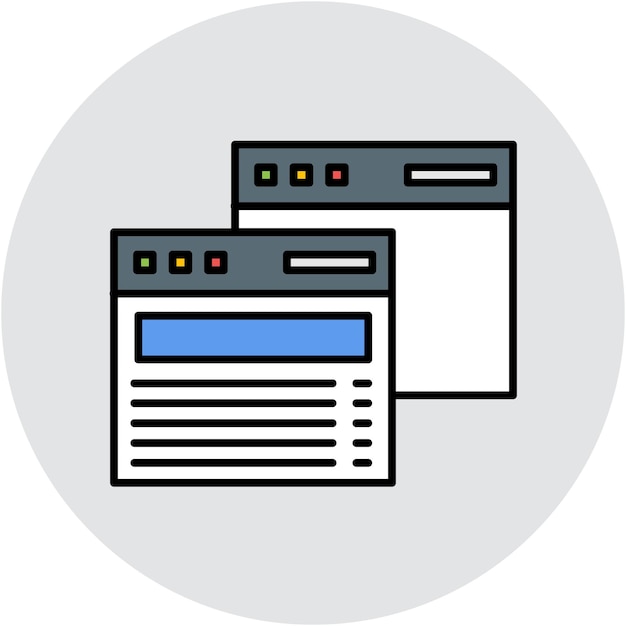 Duplicare lo stile di illustrazione vettoriale del browser