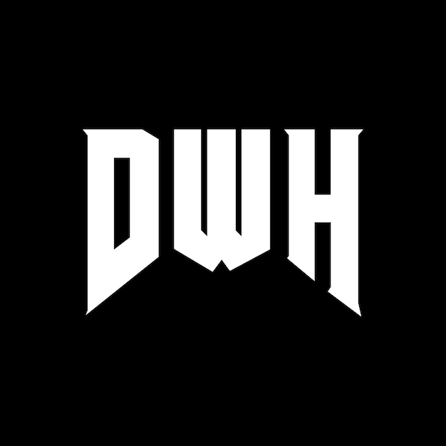 DWH letter logo design per l'azienda tecnologica DWH logo design combinazione di colori bianco e nero DWH logo DWH vettore DWH design DWH icona DWH alfabeto DWH tipografia logo design