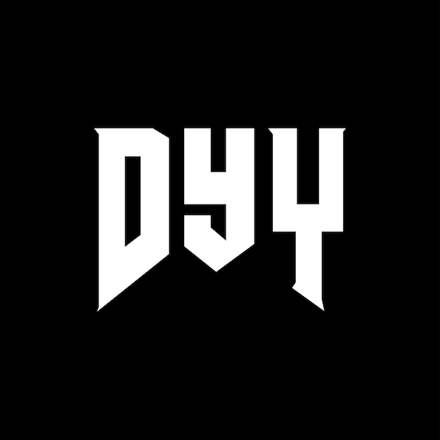 DY letter logo design per società tecnologica DY logo design combinazione di colori bianco e nero DY logo DY vector DY design DY icon DY alfabeto DY tipografia logo design