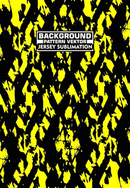 Dynamic Black Brushstroke Pattern on Yellow Fabric