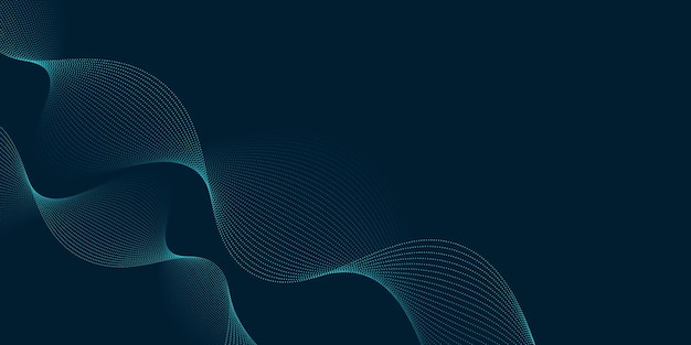 Dynamic Particle Flowing Wave Design con miscele di colori gradienti Perfetto per il branding creativo